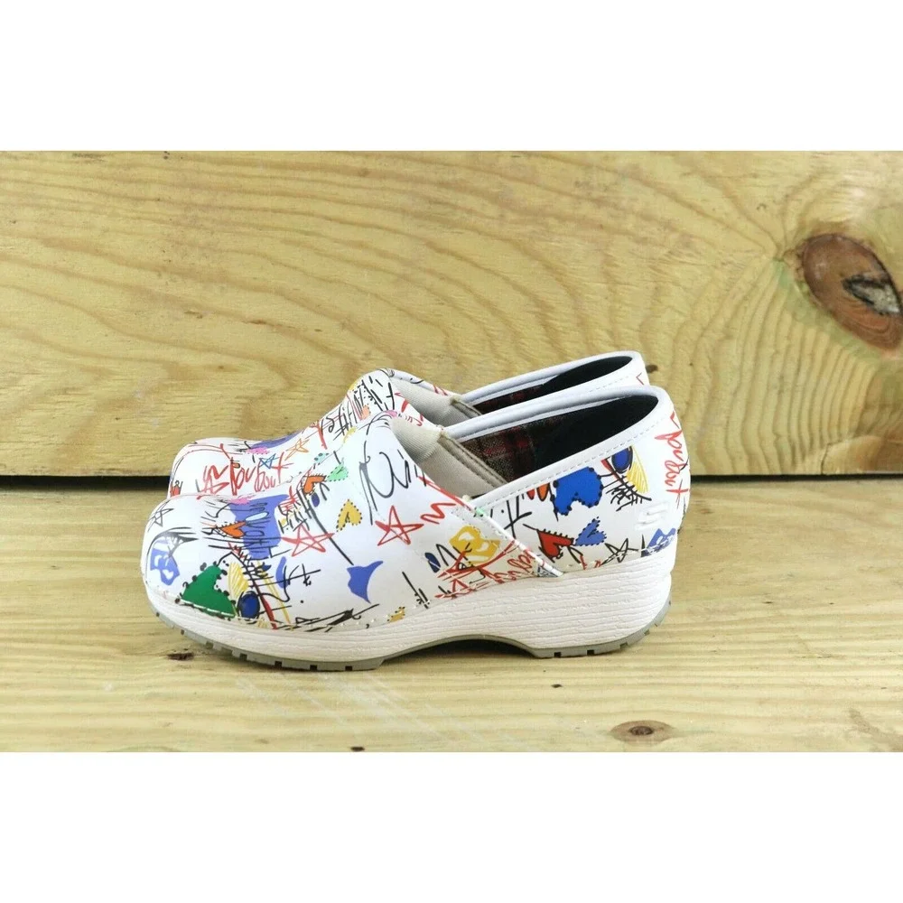 Skechers Candaba Work SR Womens 8 Slip Resistant Clog Shoes Multi-Color